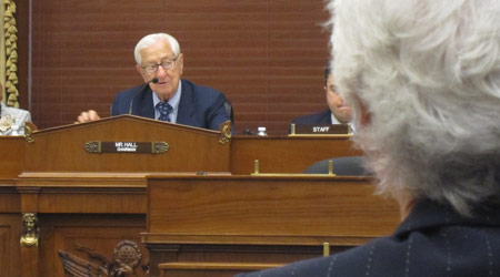 Chairman Ralph Hall addressing a witness