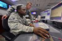 Airman at computer console