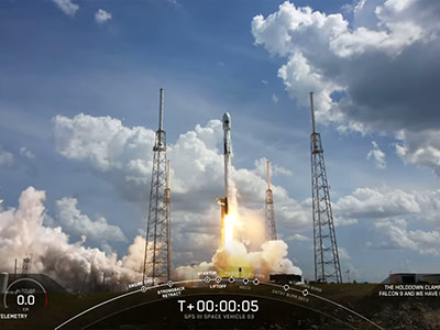 Screenshot of rocket launch