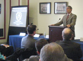 Congressman Udall at the podium