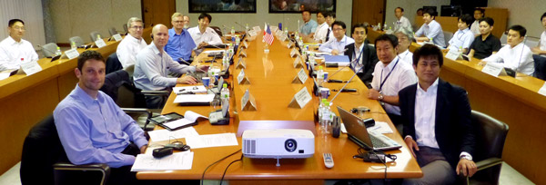 Japanese and U.S. delegations at the plenary meeting