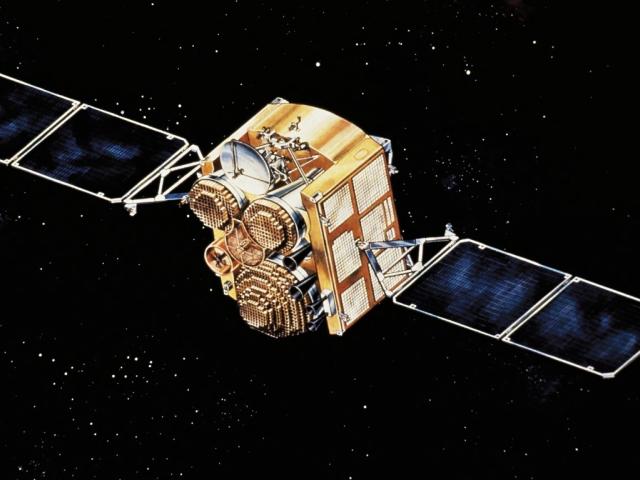 DSCS-III Satellite in space with stars in the background