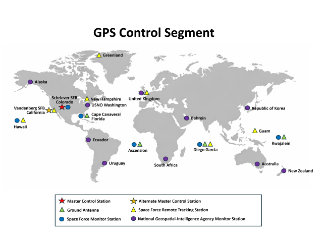 GPS Control Segment Map