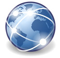 Networked globe icon